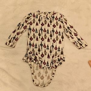 Kate Quinn Christmas Bodysuit w/Ruffles, 18-24 Months